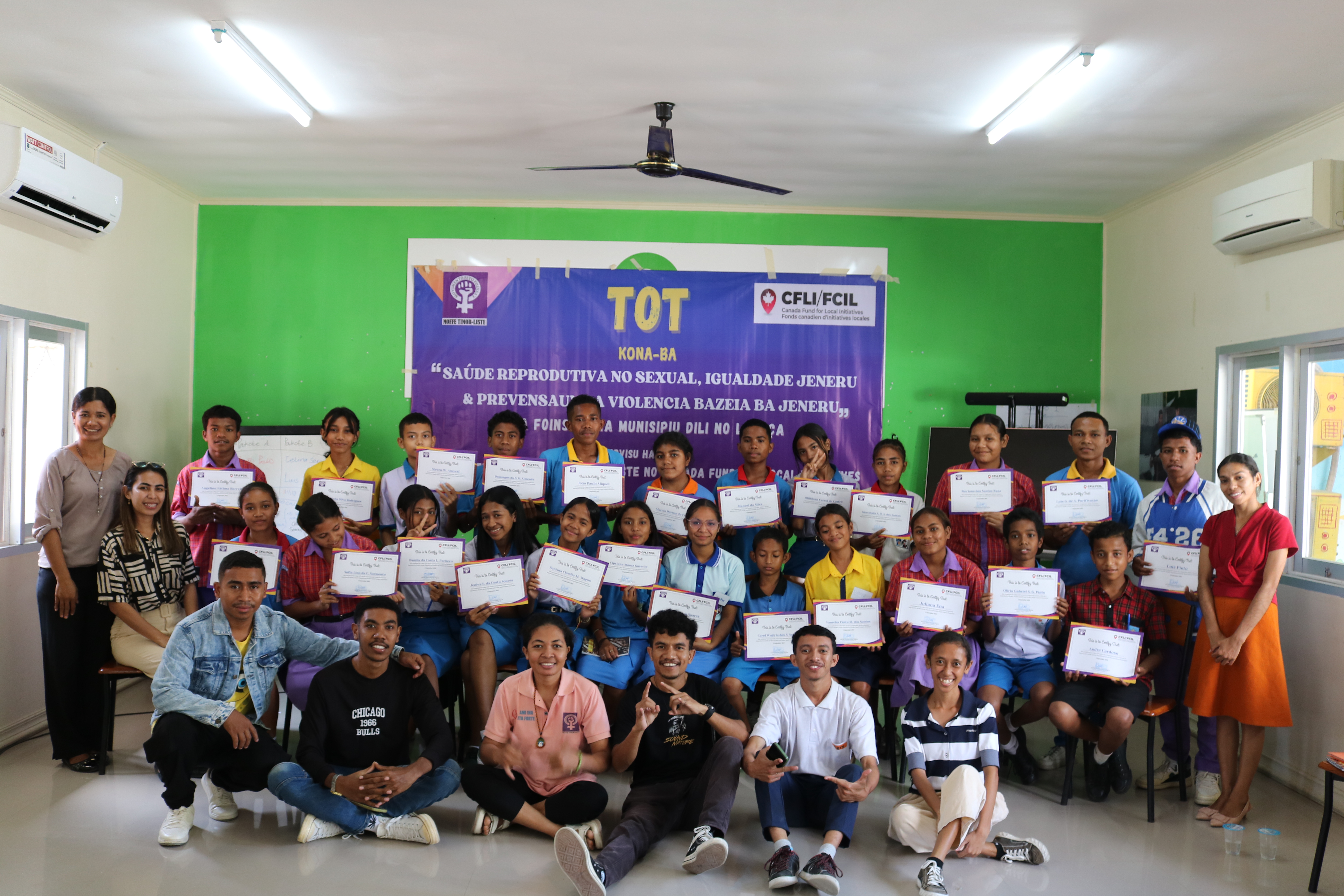 TOT Konaba Saรบde Reprodutiva no Sexual, Igualidade Jeneru & Prevensaun ba Violensia Bazeia ba Jeneru ba Foinsae iha Munisipiu Dili