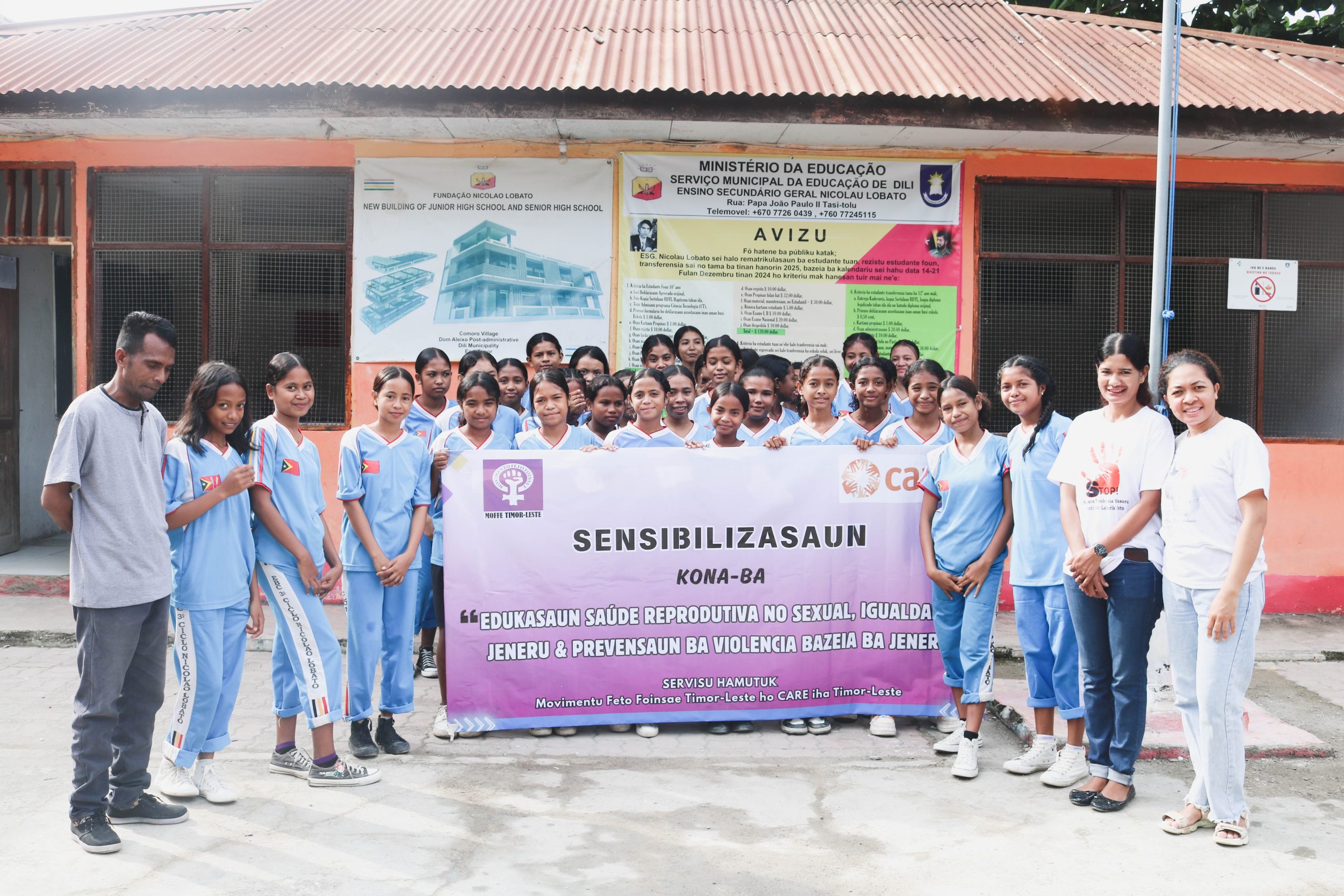 SENSIBILIZASAUN KONABA EDUKASAUN SAรDE REPRODUTIVA NO SEXUAL, IGUALDADE JENERU & PREVENSAUN BA VIOLENCIA BAZEIA BA JENERU